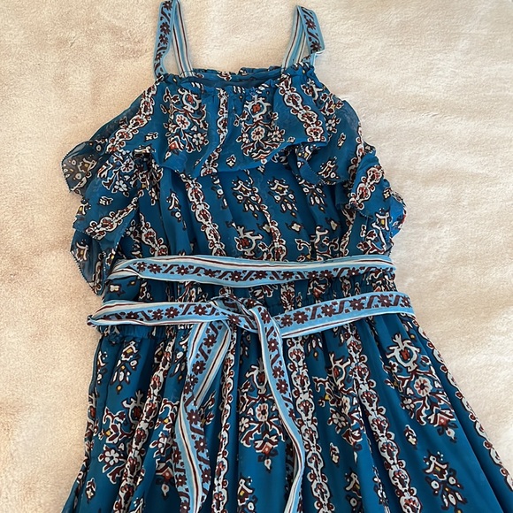 Anthropologie Sasha Ruffled Boho Print Dress NWT XS - Picture 10 of 14